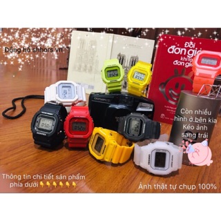 Đồng hồ thể thao điện tử shhors mặt vuông nhỏ unisex nam nữ - chính hãng shhors full chức năng chống nước