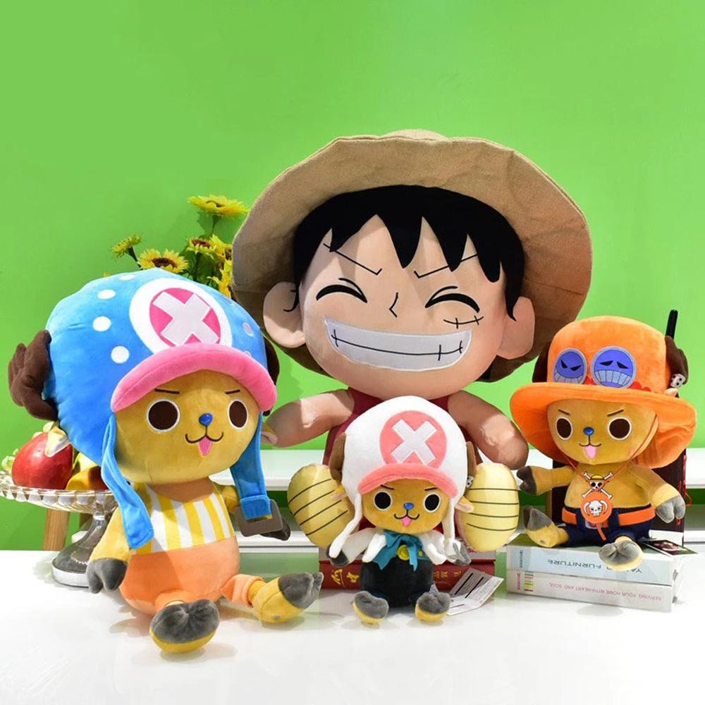 Thú Nhồi Bông Hình Nhân Vật Luffy Tony Chopper Đáng Yêu