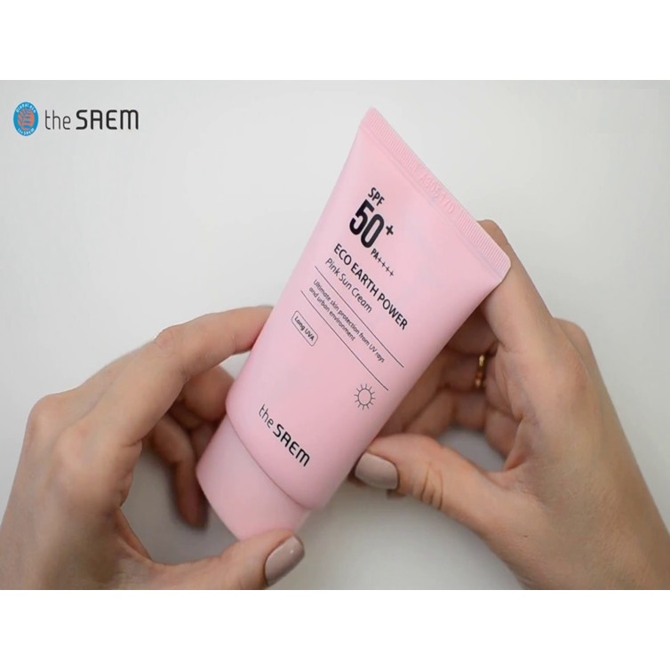 [Cam Kết Chuẩn Auth] The SAEM Eco Earth Power Pink Sun Cream SPF50+ PA++++