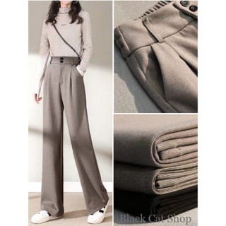 Quần Dạ Ống Rộng 💖FREESHIP💖 Quần Suông Nữ Dáng Dài Chun Sau Bo Eo Đẹp SP22