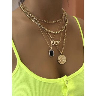 Vòng Cổ Mặt Đồng Xu Phong Cách Cổ Điển Độc Đáo