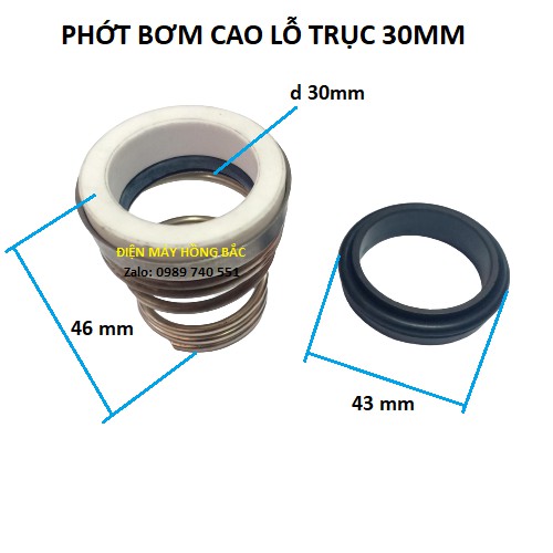 Phớt bơm nước lò xo nhọn trục 30mm đến 35mm