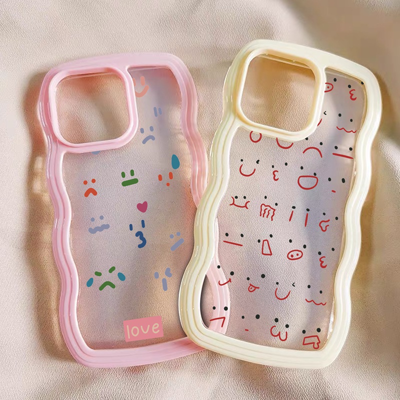 SUNTAIHO Ốp lưng iphone Ốp điện thoại mềm trong suốt họa tiết biểu cảm thích hợp cho iPhone 11 Pro 13 12 Pro Max X XS Max XR 7 8 Plus