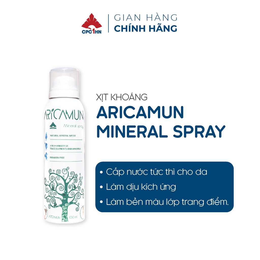 XỊT KHOÁNG ARICAMUN MINERAL SPRAY : dưỡng da, dịu da, kiềm dầu | WebRaoVat - webraovat.net.vn