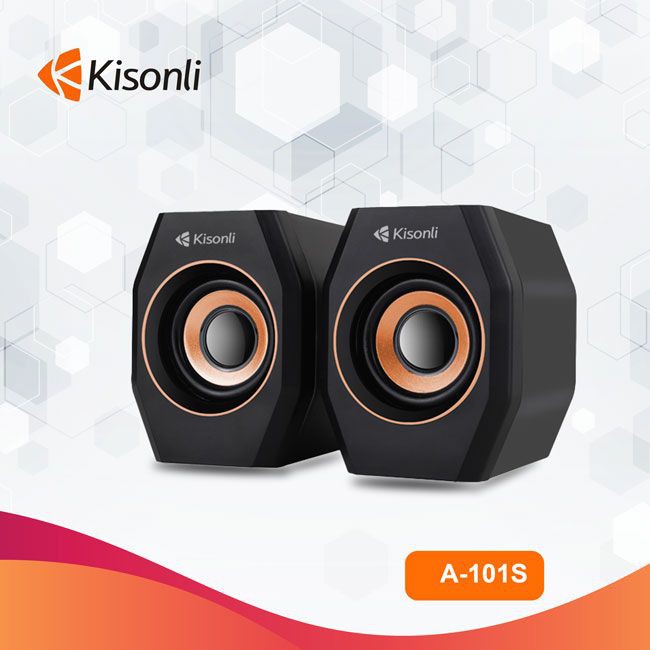 Loa vi tính 2.0 Kisonli A-101S thiết kế nhỏ gọn âm thanh hay (Đen) Nhất Tín Computer