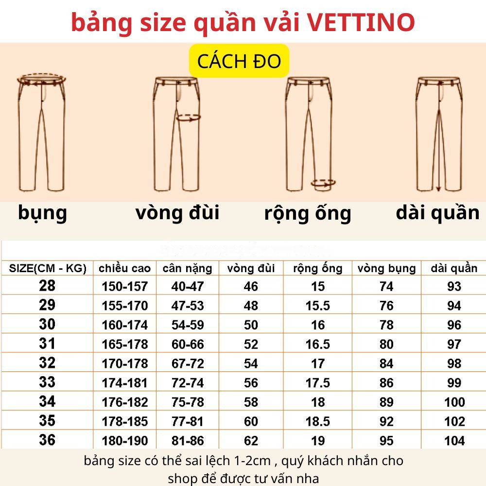 Quần âu cạp cao nam Vettino quần âu nam cạp cao co dãn thấm hút chống xù chống nhăn co dãn nhẹ