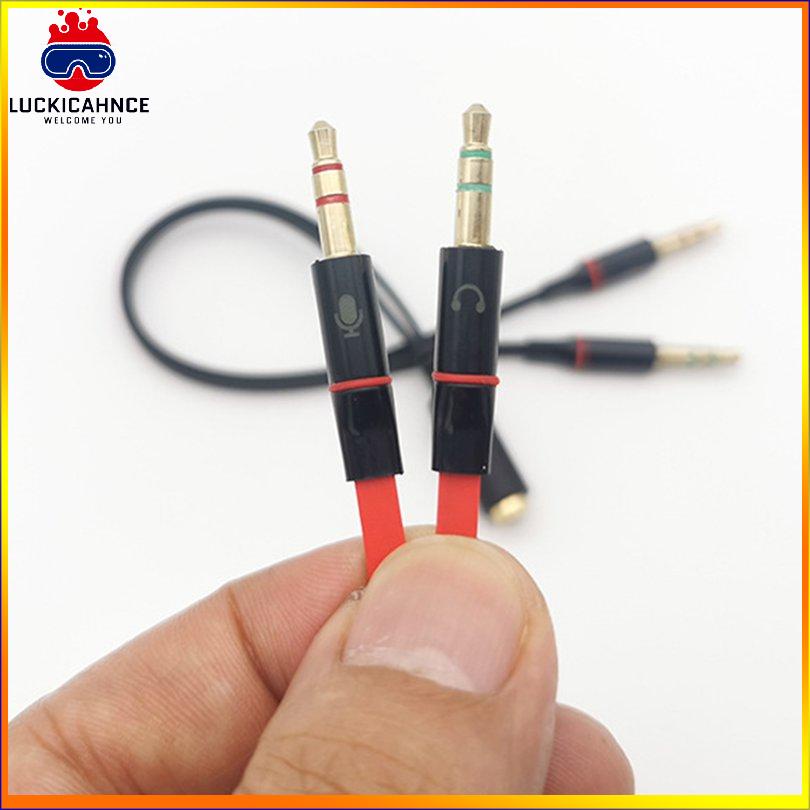 Cáp chia tai nghe 3.5mm 1 cổng cắm sang 2 jack cắm chất liệu TPE