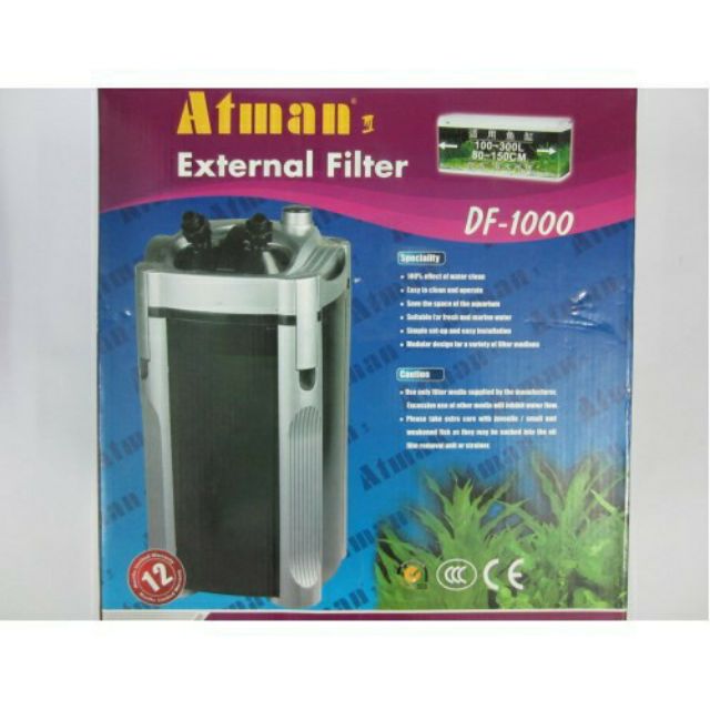 Lọc thùng Atman DF 1000 công suất 18.5w dùng cho hồ thủy sinh 1.3m