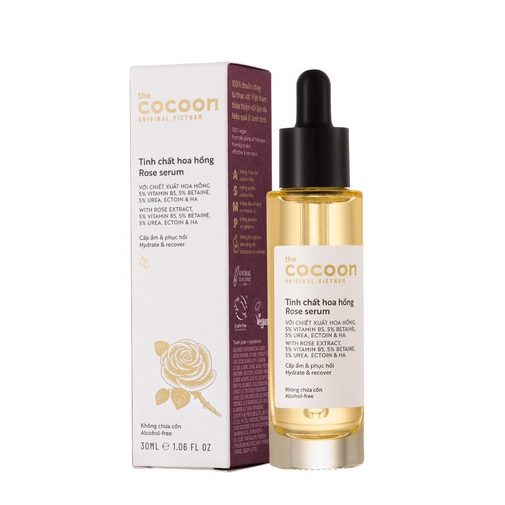 Tinh Chất Hoa Hồng (Serum) Cocoon Cấp Ẩm &amp; Phục Hồi Da 30ml