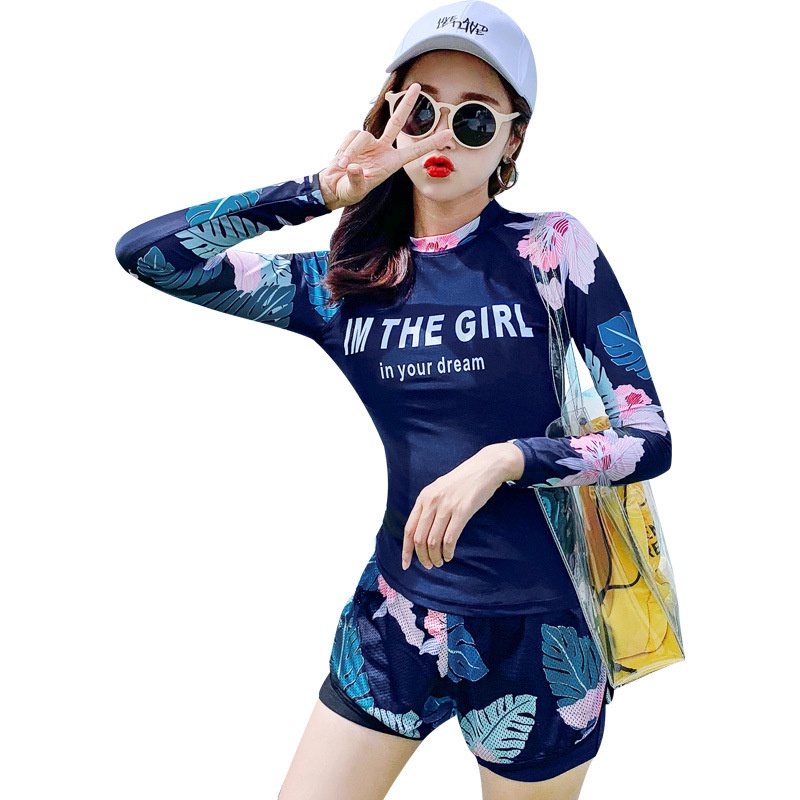 Bộ Đồ Bơi Bikini Họa Tiết Hoa Phong Cách Thể Thao Chất Lượng Cao