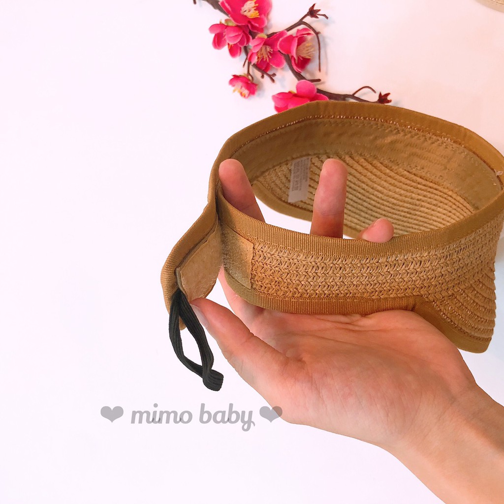 Mũ cói nửa đầu hình mắt chim cho bé (1-3y) Mimo MH07