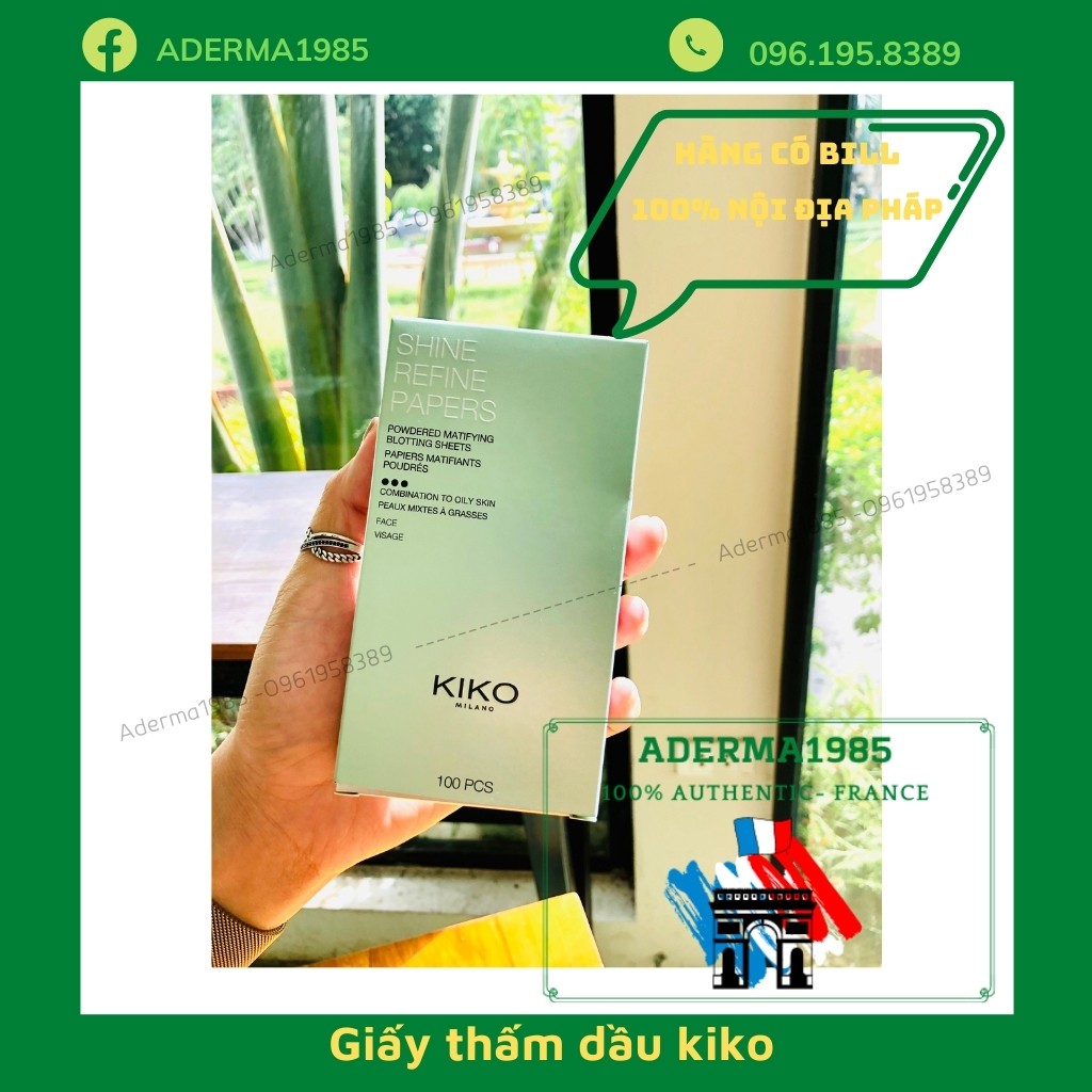 Giấy thấm dầu Kiko không lo da đổ dầu, giúp da hết dầu trong tích tắc, gói 100 tờ- Hàng nội địa Pháp- Hàng có bill