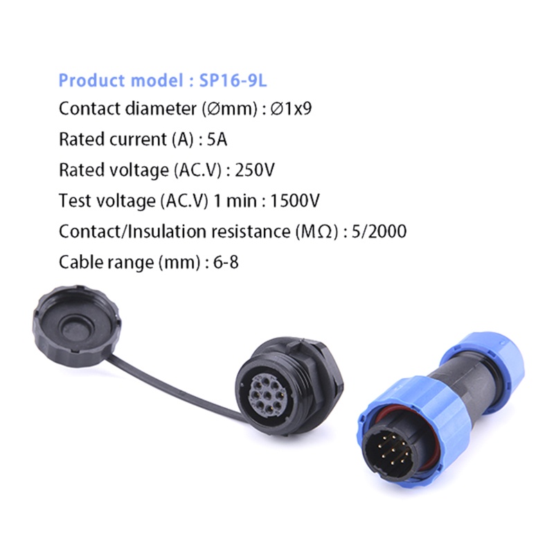 Đầu Nối Dây Điện Chống Nước Alli SP16 2 3 4 5 6 7 9 Pin