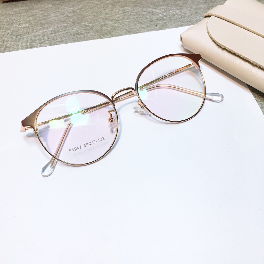 [Gía siêu rẻ]  Gọng kính tròn 1947 nhận cắt cận viễn loạn