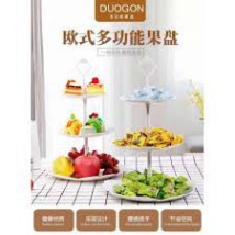Compo 2 Khay để bánh kẹo, hoa quả 3 tầng