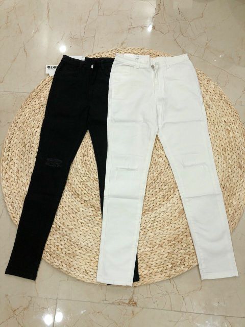 Lenkapas - Quần Topshop rách gối lưng cao
