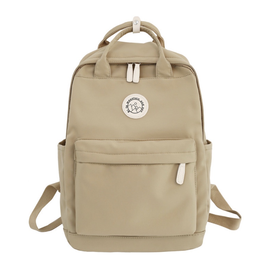 BL226/Balo màu beige thời trang dễ thương đi học đi chơi nhiều ngăn phong cách ulzzang Hàn Quốc