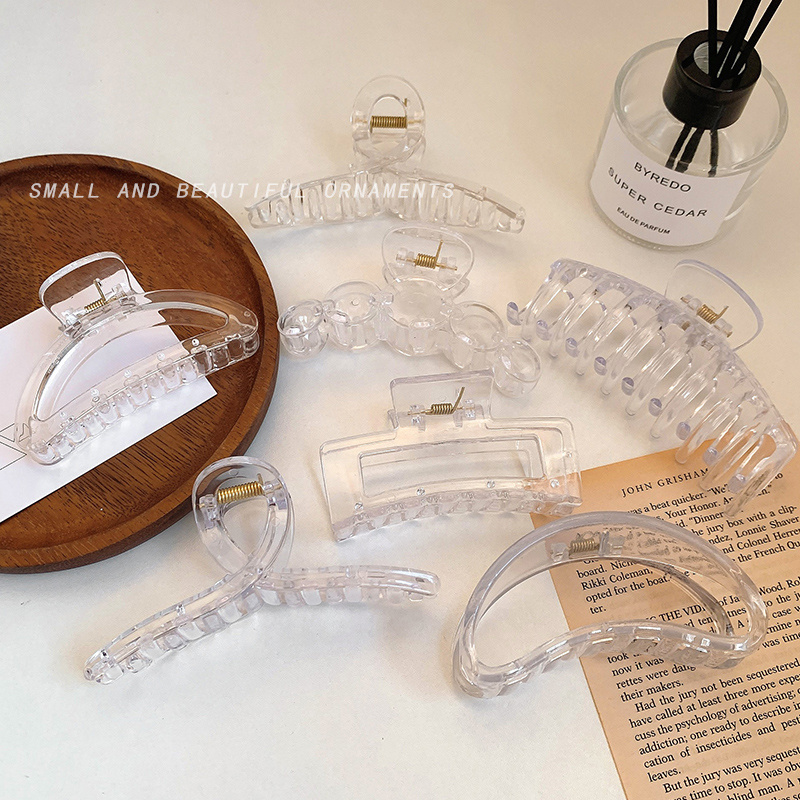 Kẹp tóc màu trong suốt đơn giản kiểu Hàn Quốc