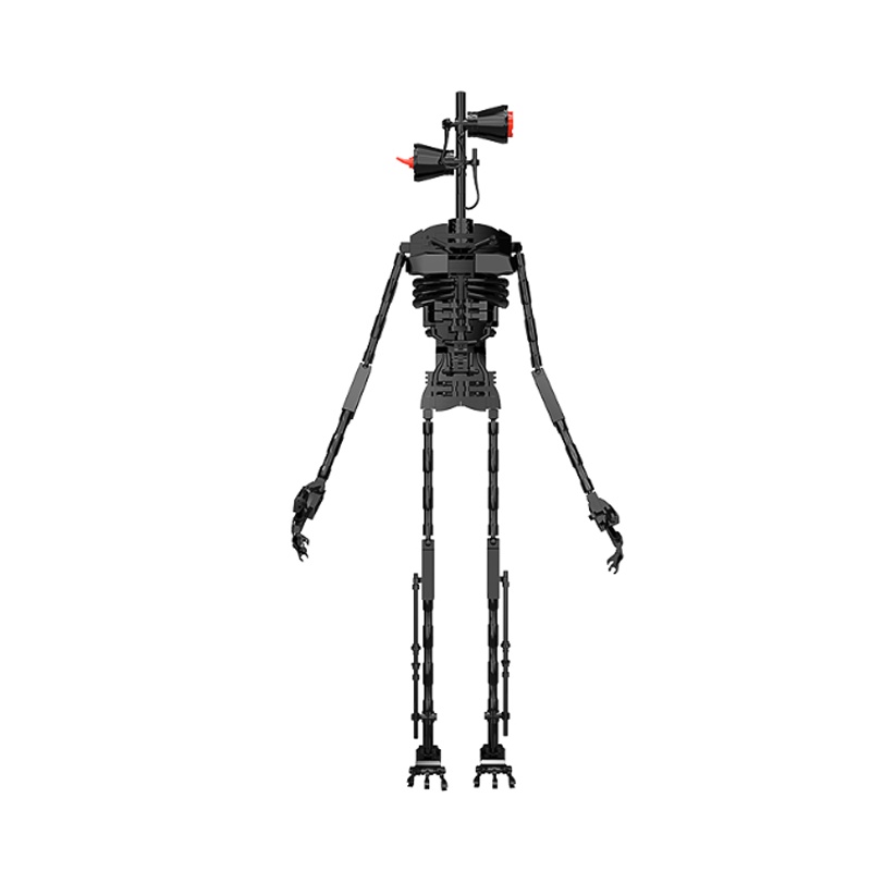 299PCS Moc Horror Game Scene Siren Head Classic Mechanical Monster Building Block Assembly Model Black Mechanical Robot Boy Toy Gift