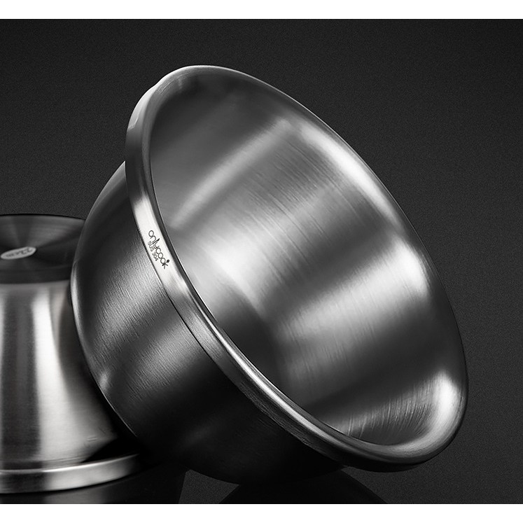 Thau đa năng Inox 304 lòng inox mờ đựng trái cây rau củ quả rửa thực phẩm chất lượng bền bỉ theo thời gian