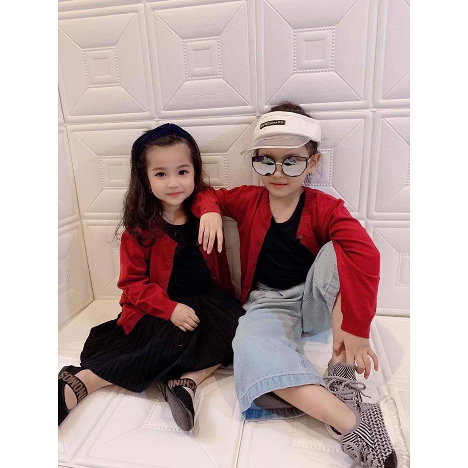 Áo len Cardigan lông cừu mềm mại  cho bé trai, bé gái - ALCA