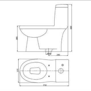 Bồn cầu Bl5 1khối