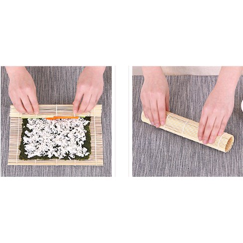 Chiếu cuộn sushi bằng tre size 23*24cm tiện dụng