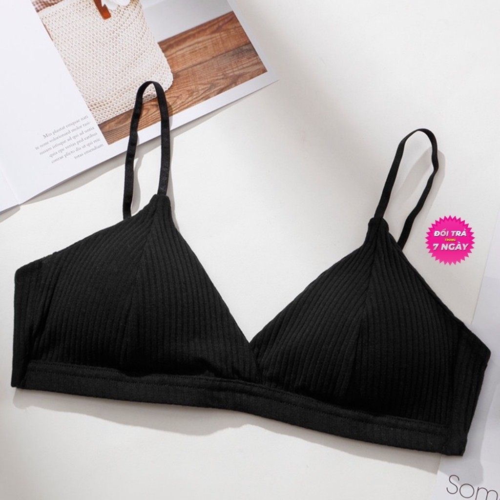 Áo Ngực S3BRA07CBT Áo Bra Chất Thun Cotton Gân Không Gọng Cài Sau Hot Hit Hàng Chất Bao Đẹp (Freesize 45-65kg) | BigBuy360 - bigbuy360.vn