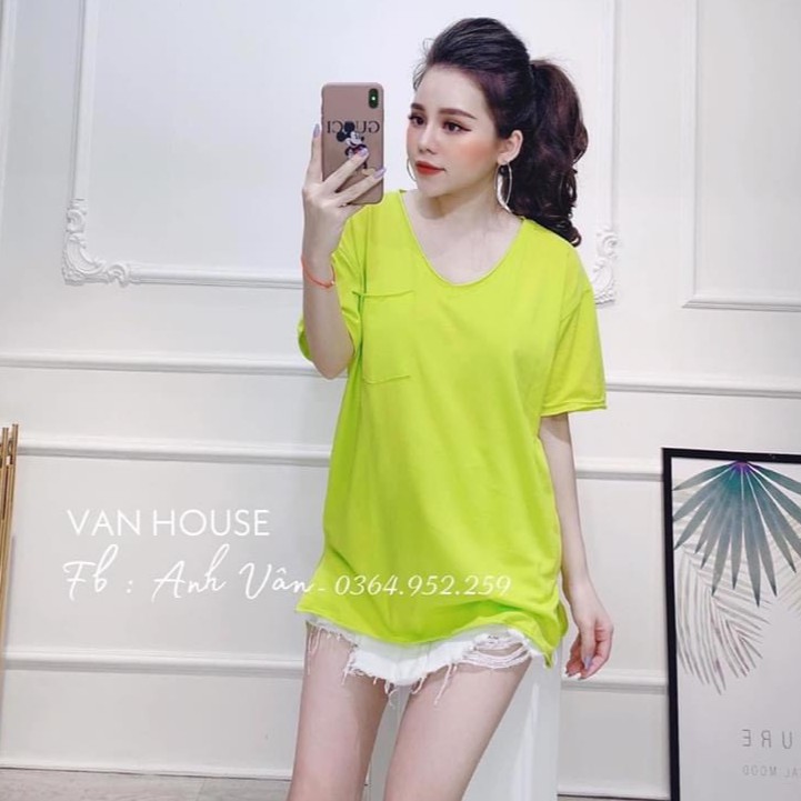 áo thun nữ cổ tim xẻ tà chất zip cottong