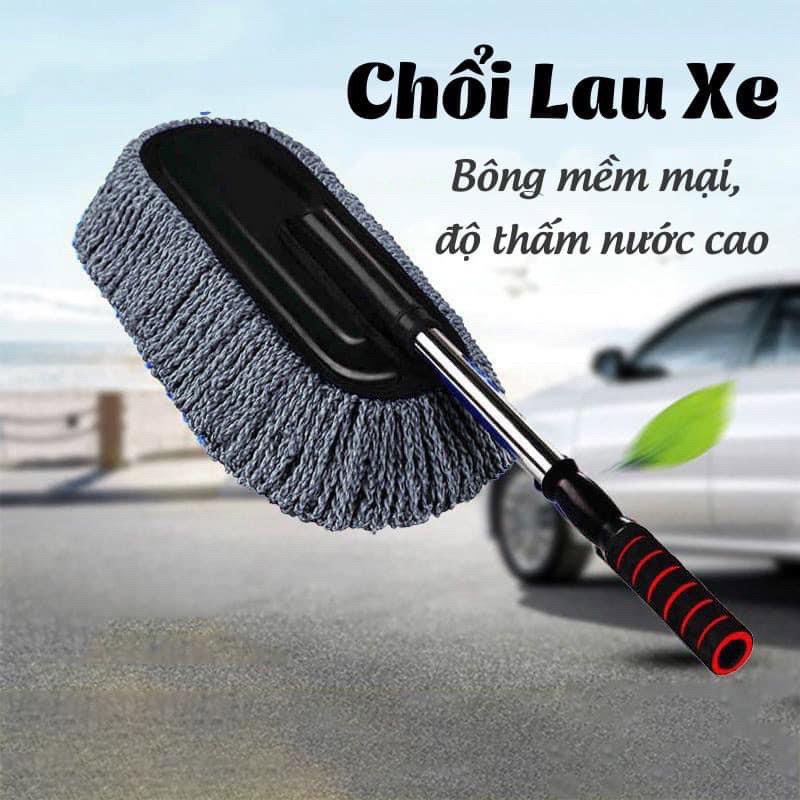 [chổi tròn ]Chổi nano lau rửa xe ô tô chuyên dụng - cán kéo dài,sợi lông siêu min,lau siêu sạch