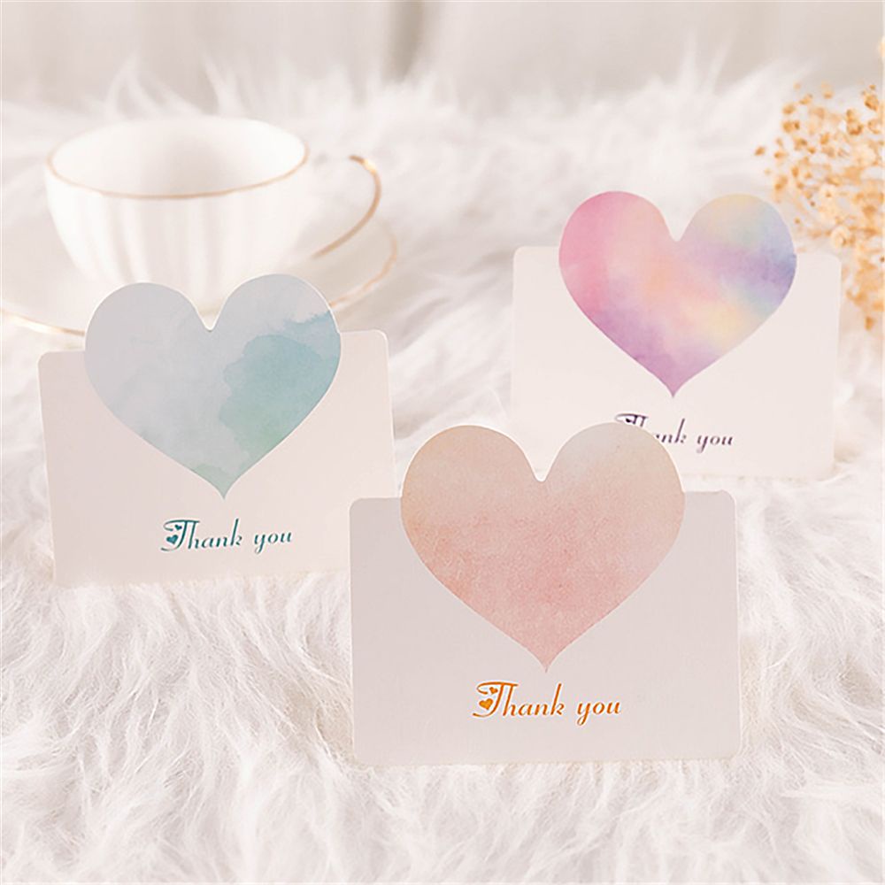 Set 5 Thiệp Chúc Mừng Sinh Nhật Hình Trái Tim Xinh Xắn 9.8x9cm