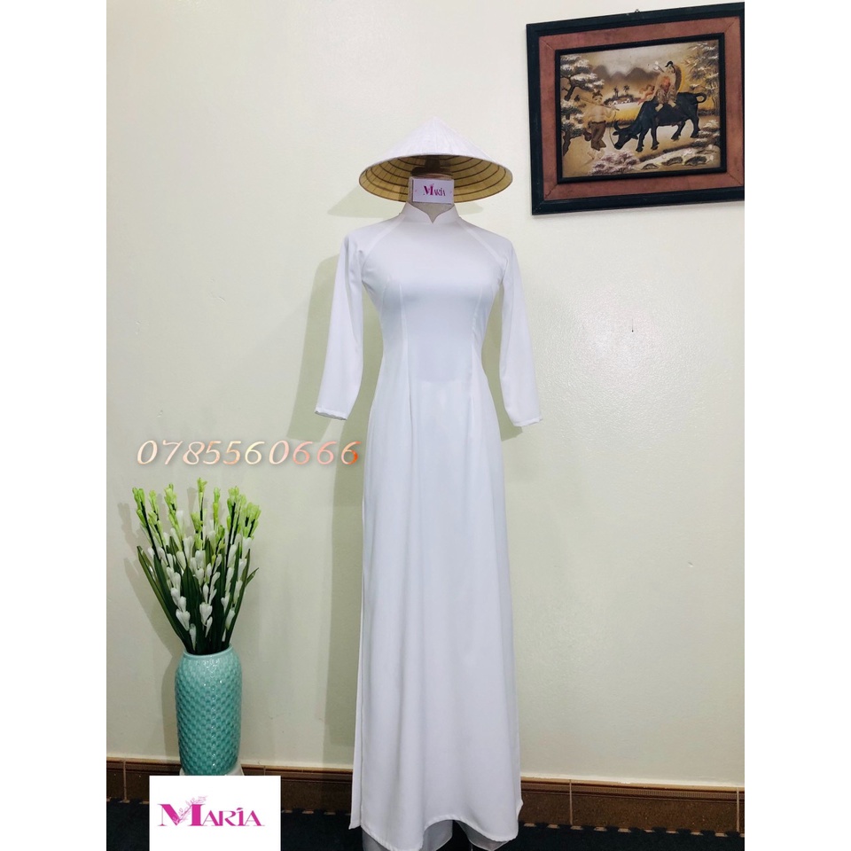 [𝐌𝐀𝐑𝐈𝐀]𝙏𝙃ƯƠ𝙉𝙂 𝙃𝙄Ệ𝙐 Áo dài  𝐓𝐑Ắ𝐍𝐆 truyền thống dành cho học sinh, sinh viên và tất cả ngành nghề khác
