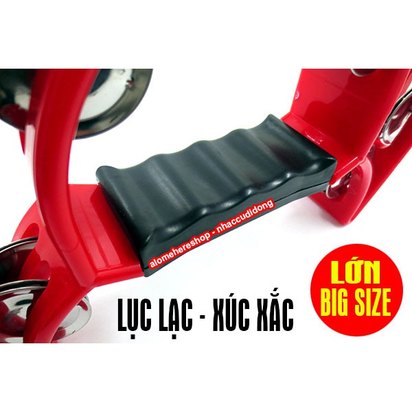 Lục lạc xúc xắc gõ bo nhựa lớn big size (Màu Đỏ)