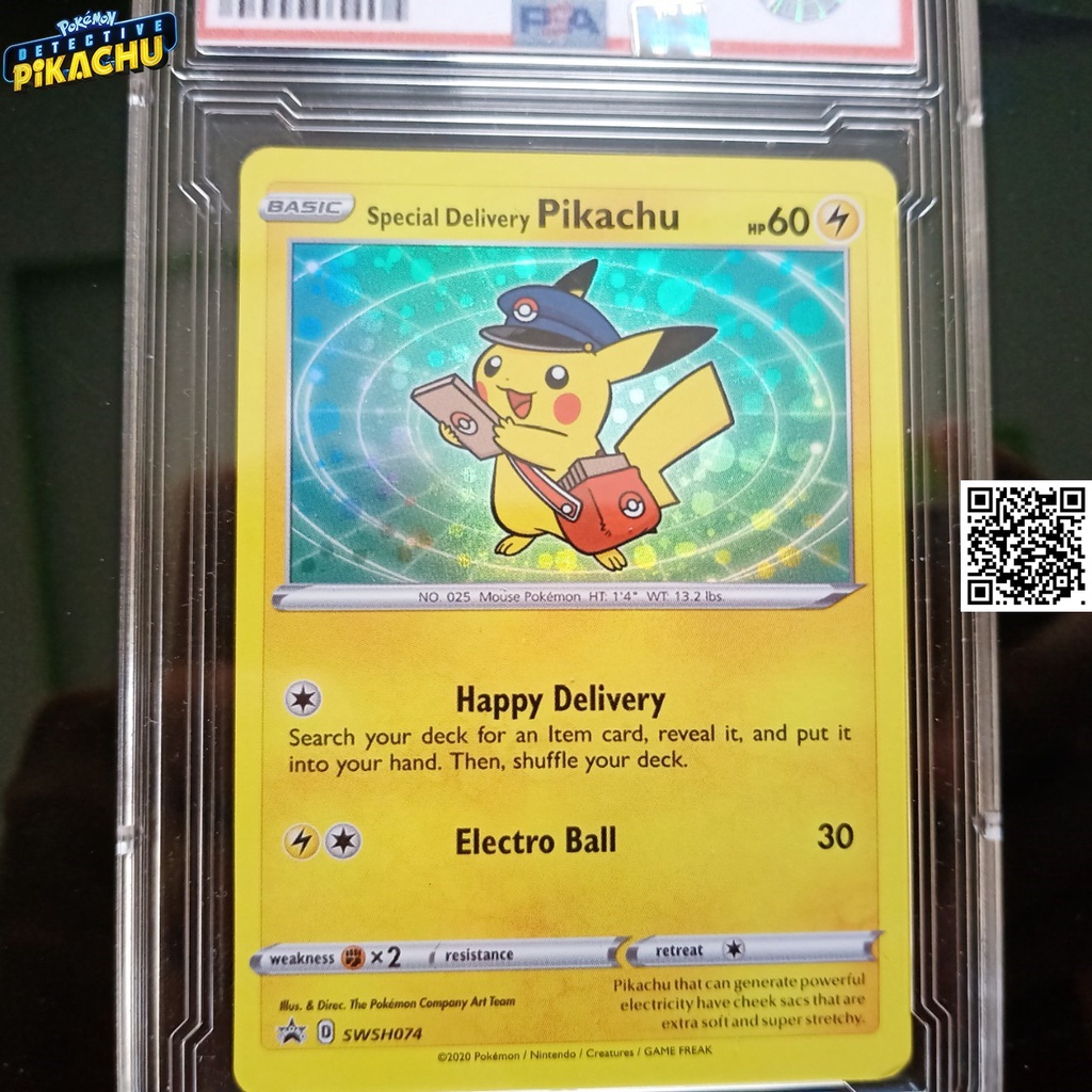 Thẻ Game nitendo 2020 Pokémon Special Delivery Swsh074 Pikachu chuột vàng phát thư 1459 d7