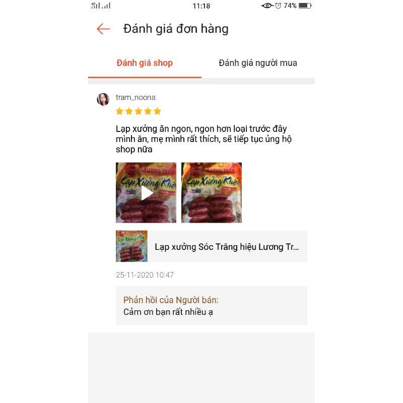Lạp xưởng Sóc Trăng hiệu Lương Trân 1kg | BigBuy360 - bigbuy360.vn