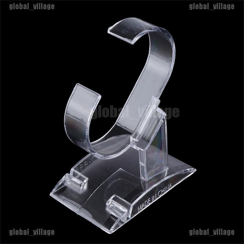 [global] 3Pcs Clear acrylic watch display holder stand rack showcase tool transparent [village]