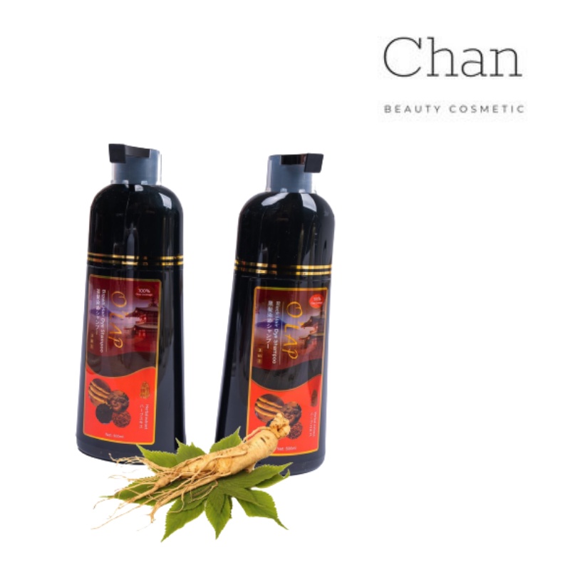 Dầu Gội Nhuộm Đen Thảo Dược , Đen Tóc Và Nâu Tóc Olap Colagen Nhật Bản 500ml Gội Là Đen Gội Là Nâu