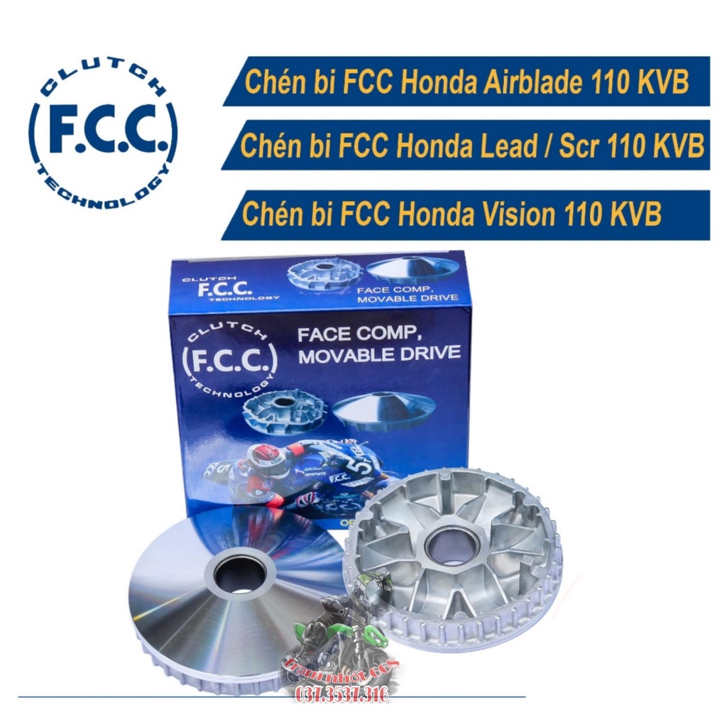 Nồi trước CHÉN BI FCC xe Honda airblade 110 /click , LEAD 110, VISION CŨ, SCR chính hãng FCC