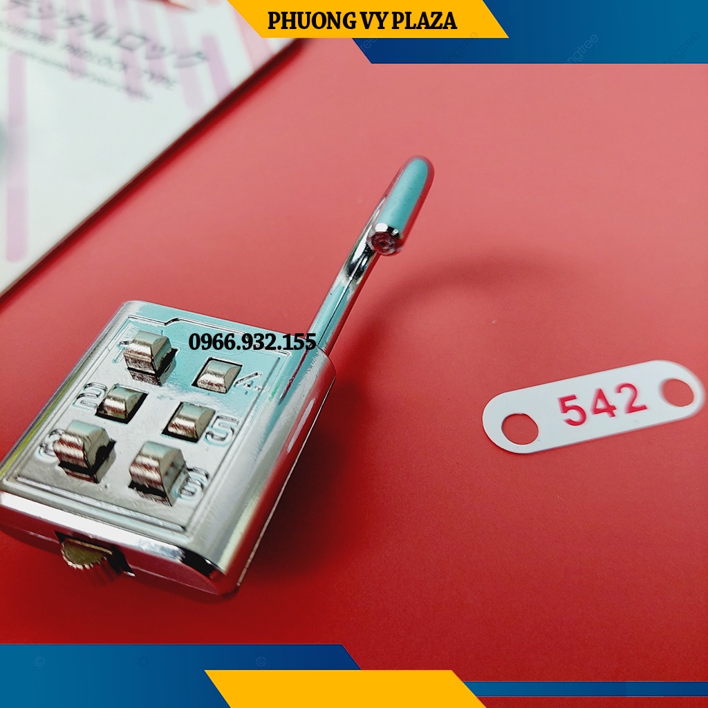 Ổ Khóa Số Bấm 6 Số 40mm Chuyên Khóa Tủ, Vali, Túi Xách, Cao Cấp