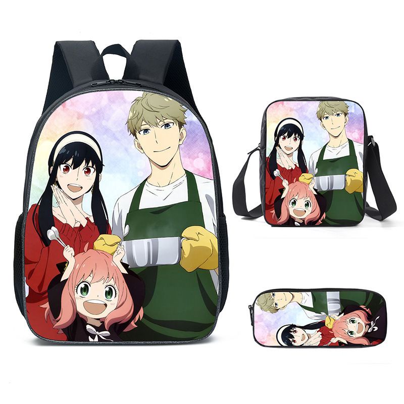 New 3pcs set Spy X Family School Bag Yor Forger Anya Pencil Case Students Kids Backpack gift