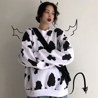 Áo switer bò sữa tay dài