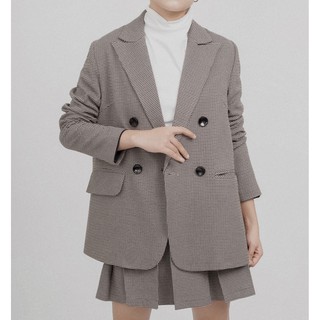 [Madelen] Blazer Kẻ Họa Tiết Houndstooth