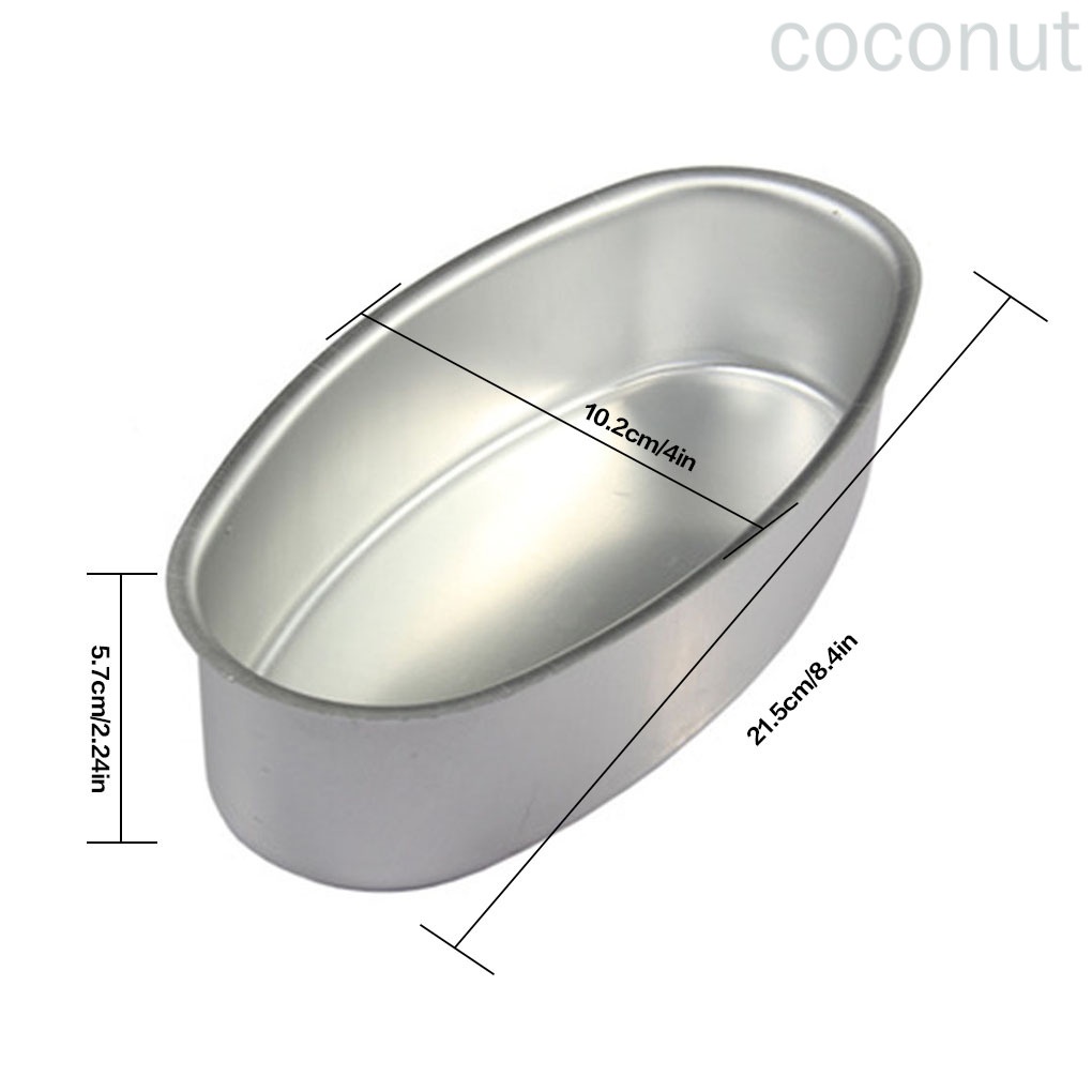 Khuôn Làm Bánh Mì / Phô Mai / Pudding / Pudding Bằng Hợp Kim Nhôm Chống Dính Hình Oval 8 Inch