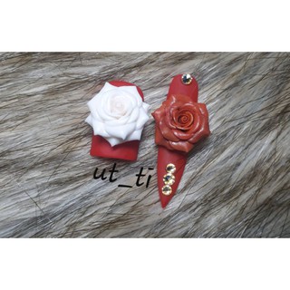 HỒNG FANTASY (size lớn) - hoa bột nail