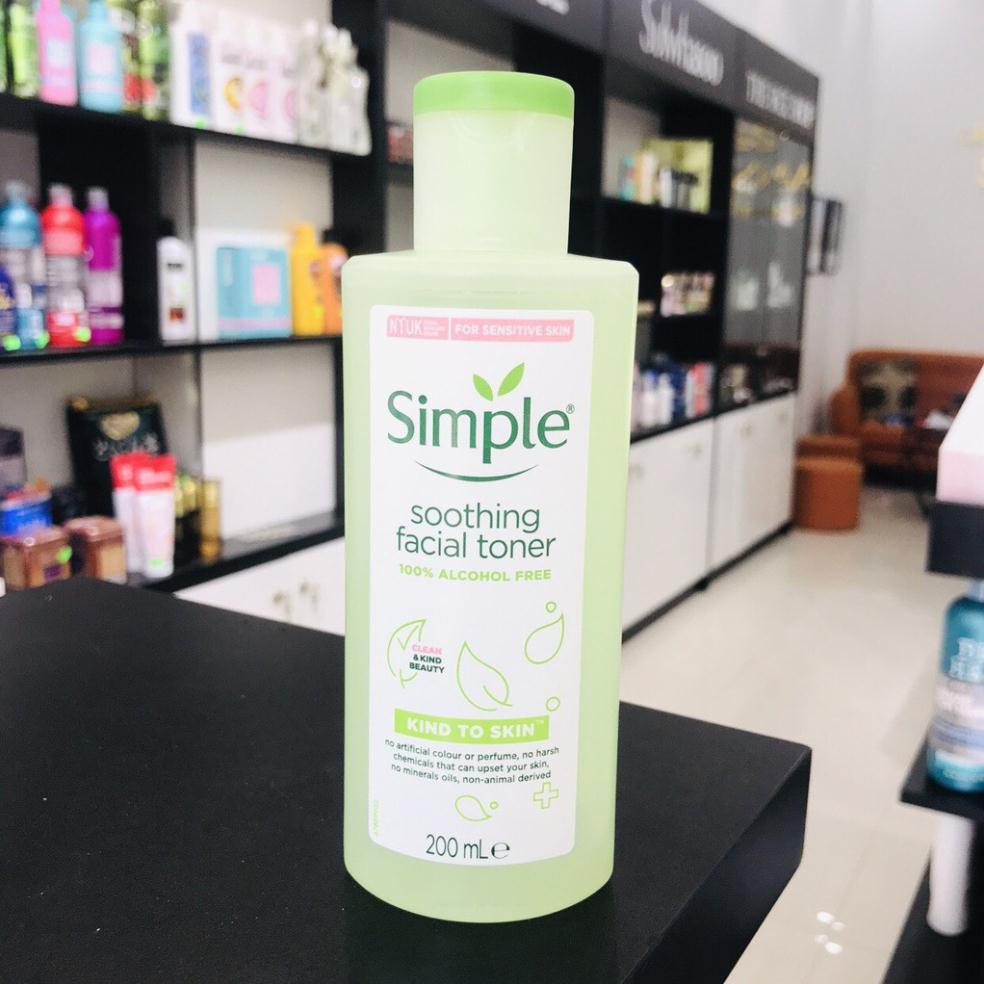 [FREESHIP] Nước Hoa Hồng Simple Kind to Skin Smothing Facial Toner 200ml ( mẫu cũ )