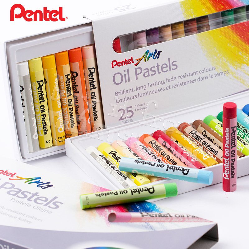 RẺ NHẤT SÀN - Sáp dầu Pentel 50 màu PHN50 - Sáp tô mầu Nhật, phấn dầu, sáp mầu Pentel - Loki Kids