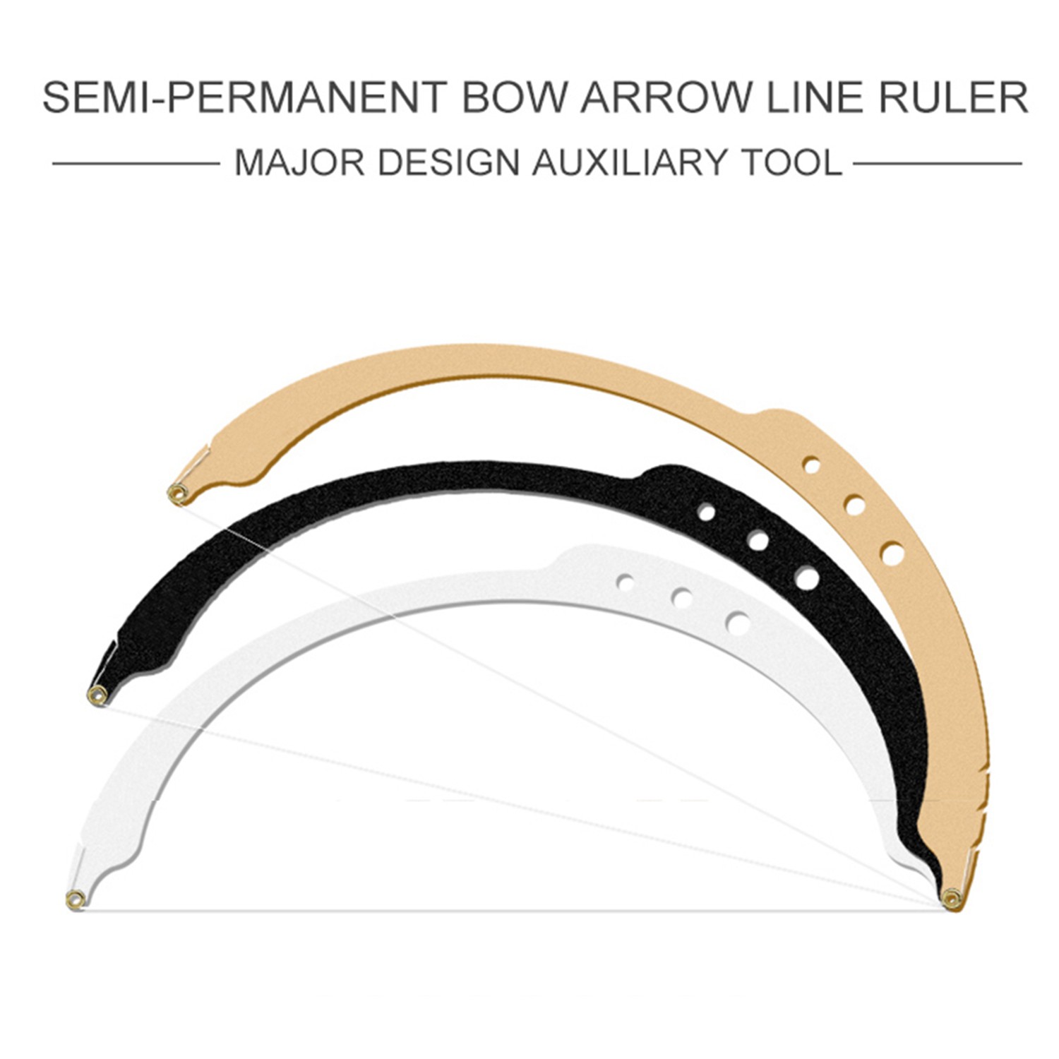 [Hàng mới về] Thước kẻ chân mày hình bán nguyệt và dây kẻ chân mày dùng tạo kiểu trang điểm tinh tế | BigBuy360 - bigbuy360.vn