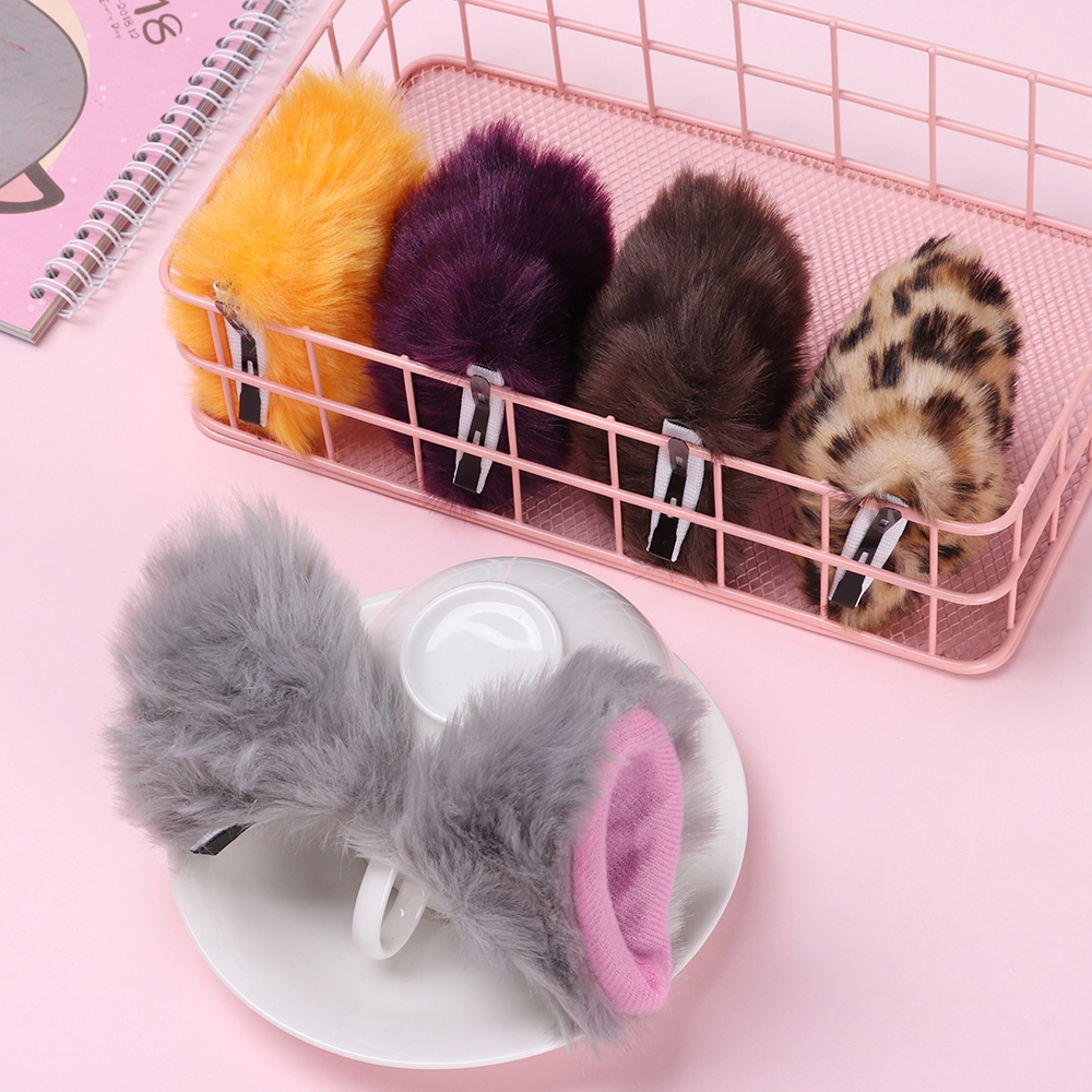 Kẹp tóc hình tai mèo nhồi bông dùng hóa trang cosplay phù hợp cho hộp đêm