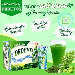 Bột Cần tây-collegan-diệp lục-cafe xanh DRDETOX.Hộp 30 gói