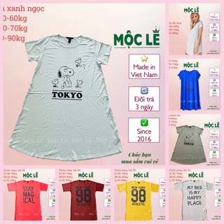 Đầm thun form rộng dài, tay ngắn bigsize vnxk freesize oversize dress